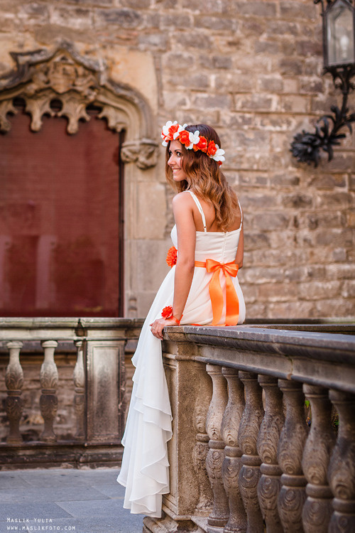 Wedding photo session in Badalona, Spain. Photographer in Barcelona Spain Maslik Yulia