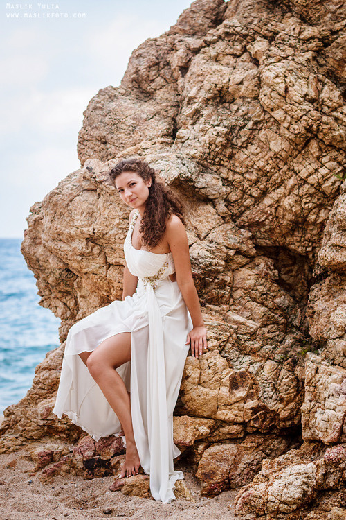 Морская свадебная фотосессия в Испании. Фотограф в Барселоне Испании Маслик Юлия