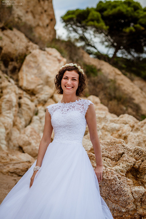 Wedding photo session in Lloret de Mar. Photographer in Barcelona Spain Maslik Yulia