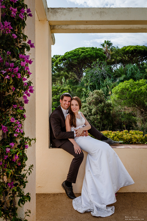 Sesja ślubna w Blanes - Hiszpania. Fotograf w Barcelonie Hiszpanii Maslik Yulia