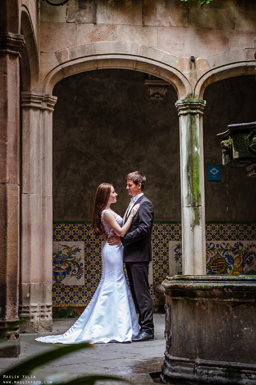 Sesja ślubna w Blanes - Hiszpania. Fotograf w Barcelonie Hiszpanii Maslik Yulia