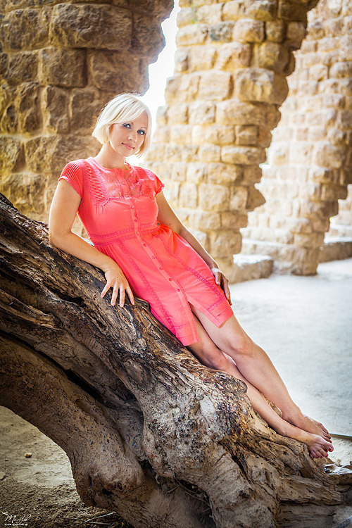 Портретная фотосессия в Парке Гуэль. Фотограф в Барселоне Испании Маслик Юлия