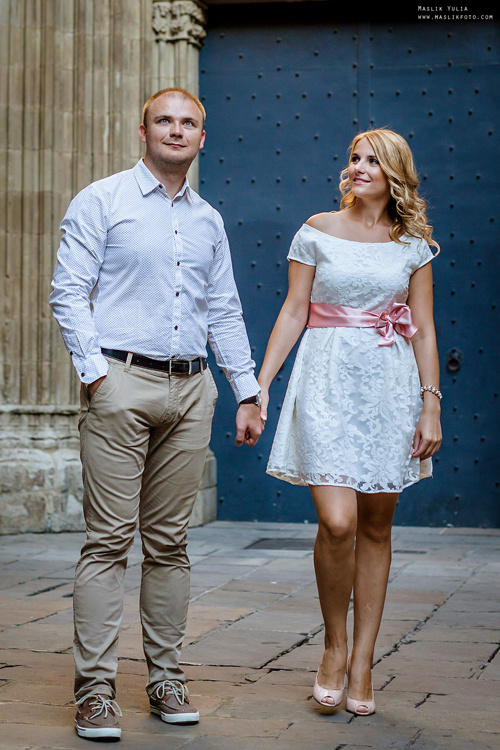 Нежная фотосессия в Барселоне. Фотограф в Барселоне Испании Маслик Юлия