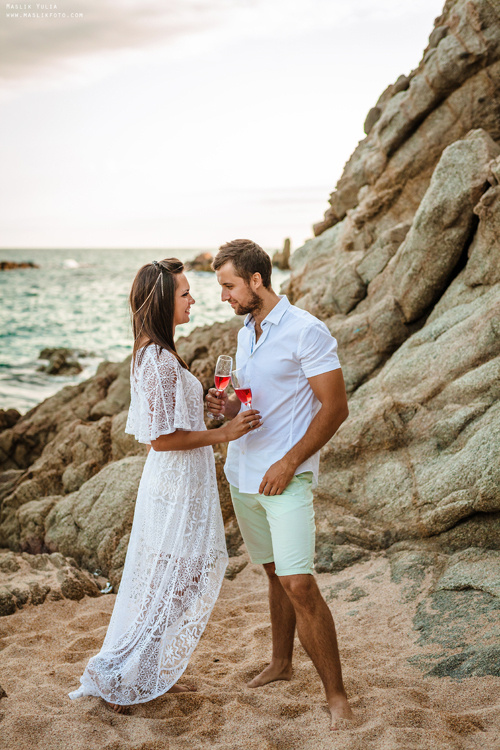 Пляжная фотосессия в Калелье. Фотограф в Барселоне Испании Маслик Юлия
