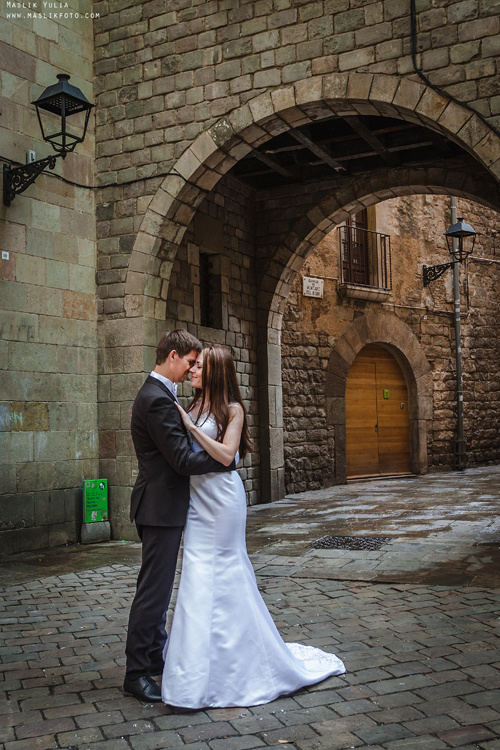 Sesja ślubna w Blanes - Hiszpania. Fotograf w Barcelonie Hiszpanii Maslik Yulia