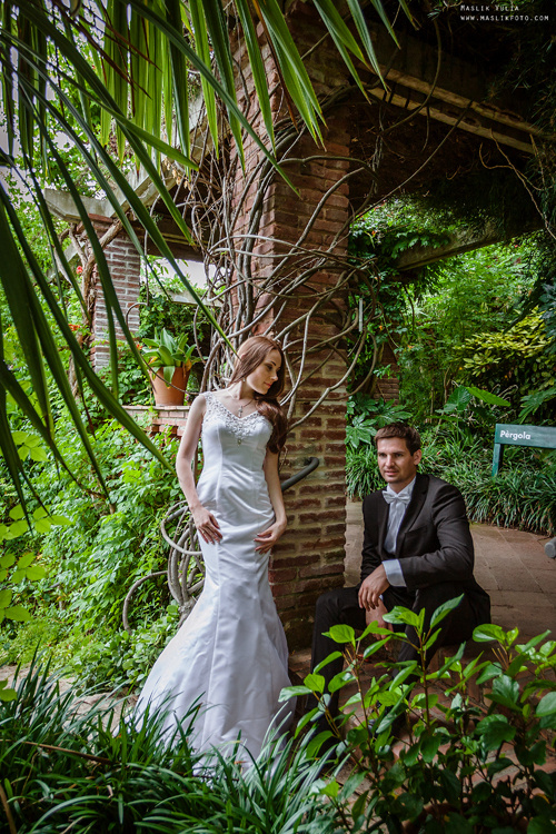 Sesja ślubna w Blanes - Hiszpania. Fotograf w Barcelonie Hiszpanii Maslik Yulia