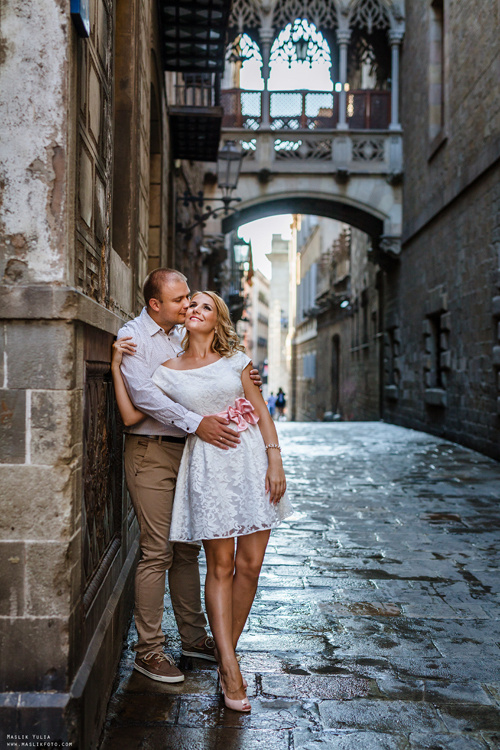 Нежная фотосессия в Барселоне. Фотограф в Барселоне Испании Маслик Юлия