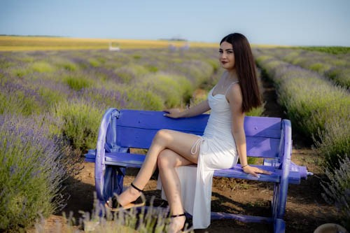 Sedinta foto in lanul de lavanda