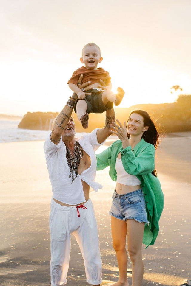 Family on the beach