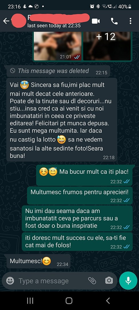 Recenzii reale primite de la clienti. Studio foto Galati sexy — boudoir fotograf freelancer Florin Costache