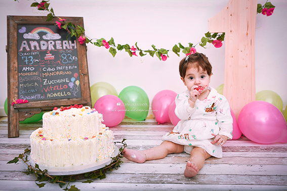 Smash cake (Primo compleanno). Lo specchio del tempo photography