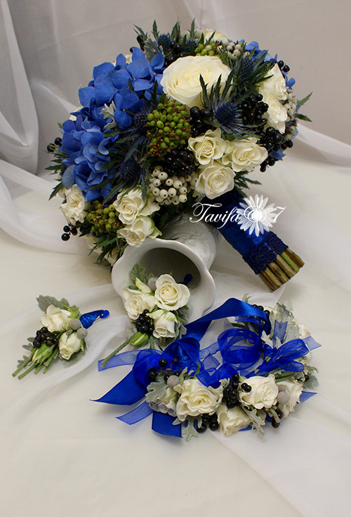 Līgavas pušķi zilos toņos. Event design, decoration, floristry, gift, Irina Novika, Riga, Latvia