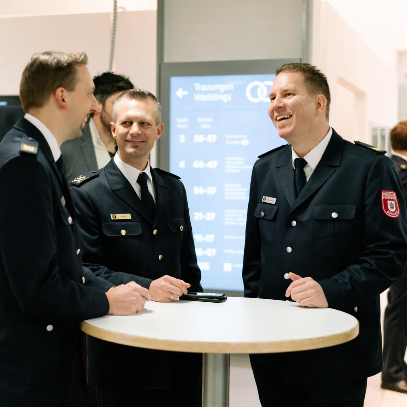 Kreisverwaltungsreferat event for firefighters in Munich