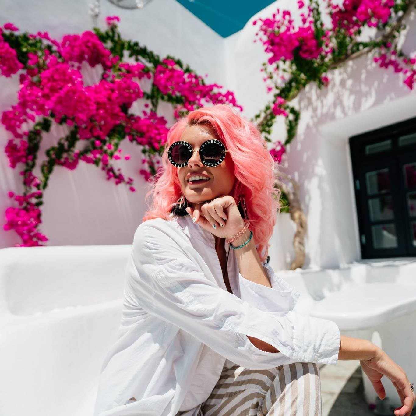 Hair & Makeup Artist Santorini. Photographer in Santorini SokoLOVE Alex| Flying Dress Santorini