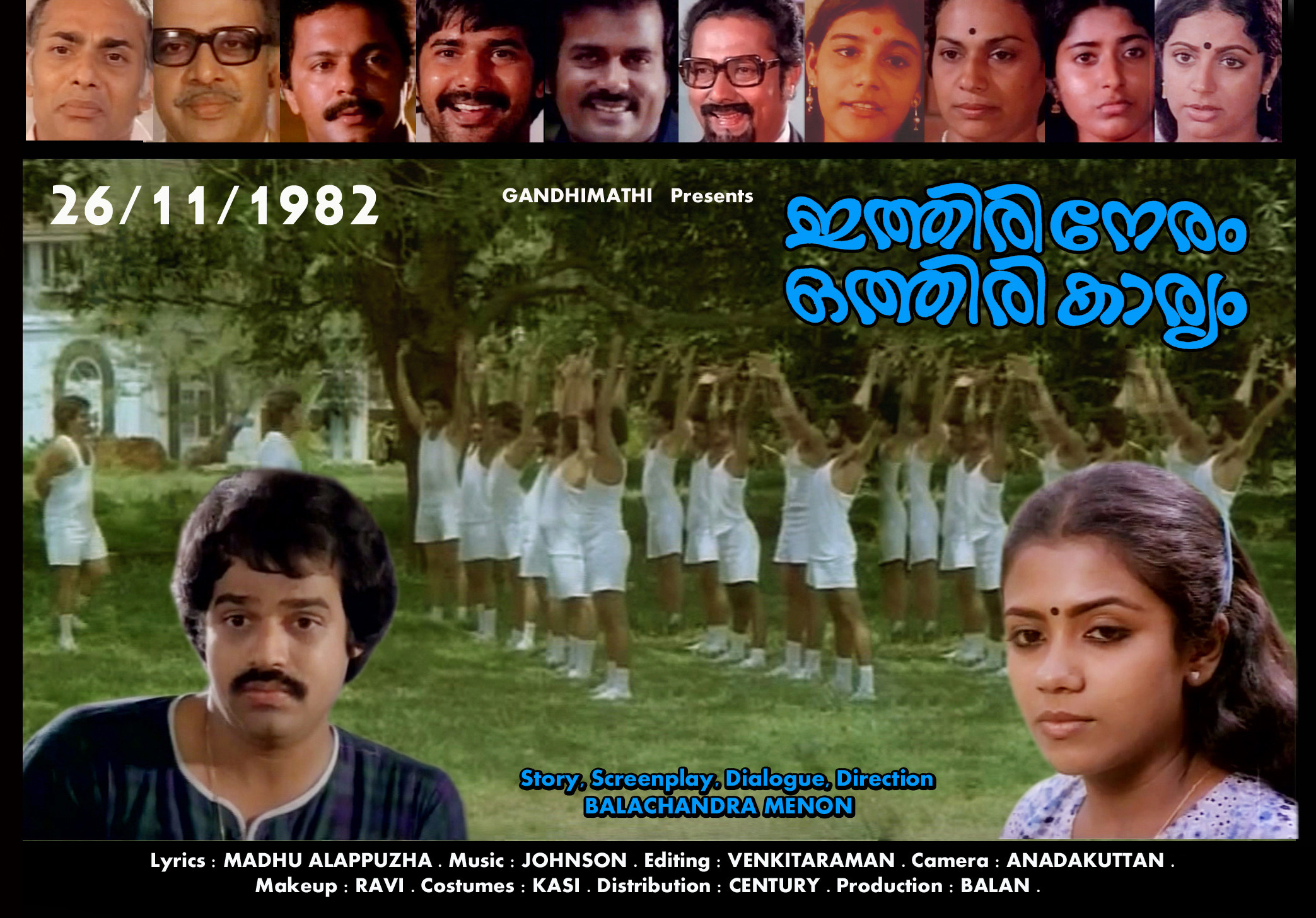 Movie credits of Film maker Balachandra Menon as a Director. Balachandra Menon