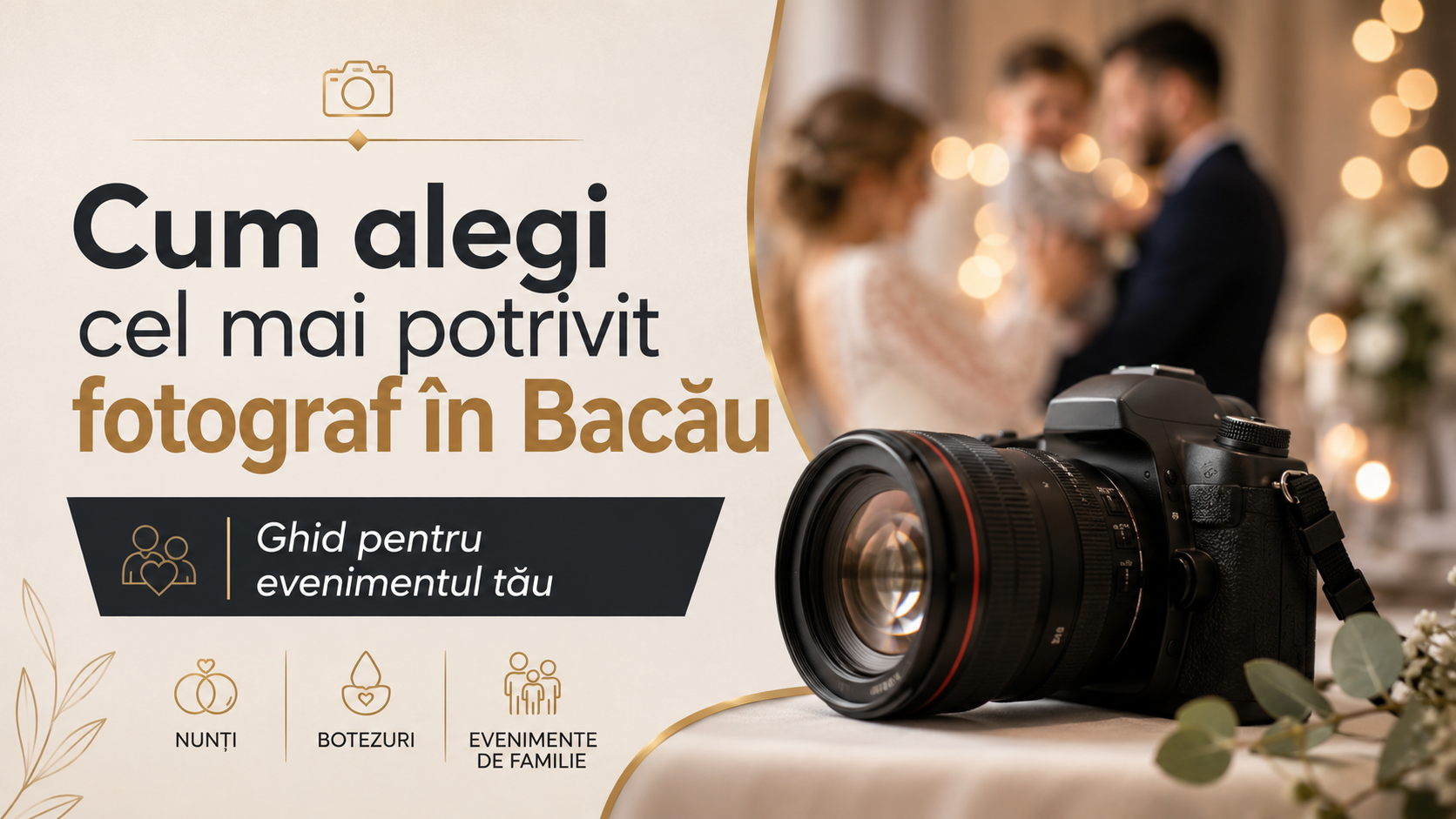 Cum alegi cel mai potrivit fotograf în Bacău pentru evenimentul tău