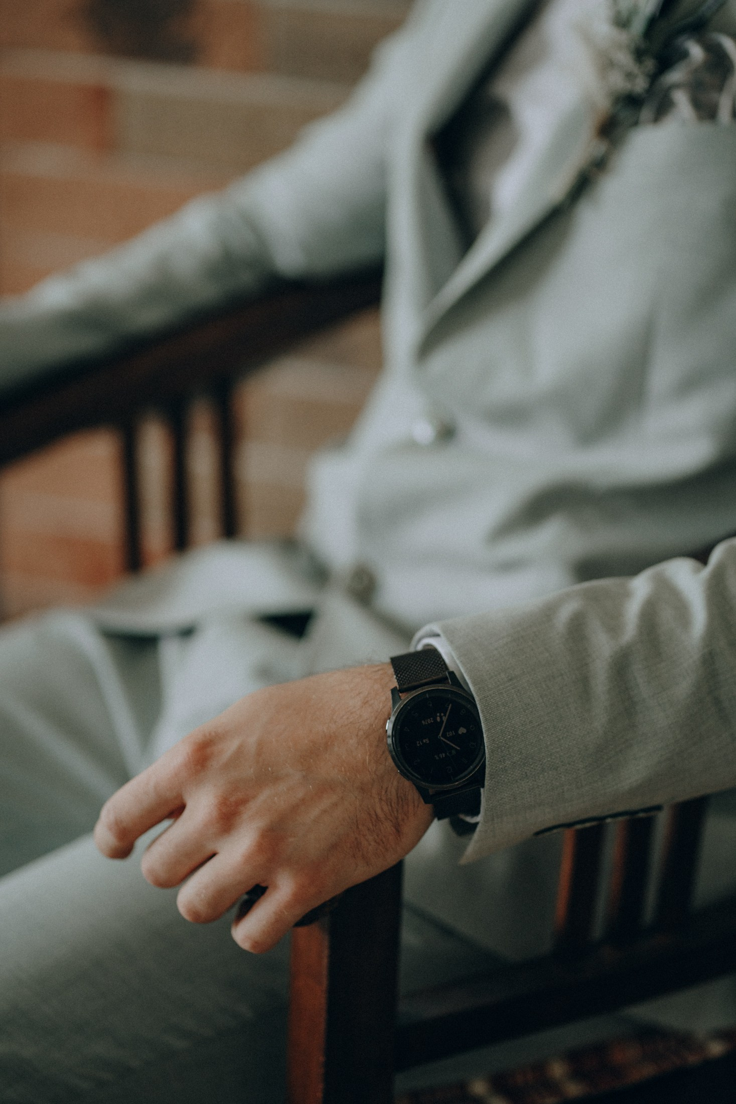 Detailaufnahme Uhr des Bräutigams – kreative Hochzeitsfotos Dresden