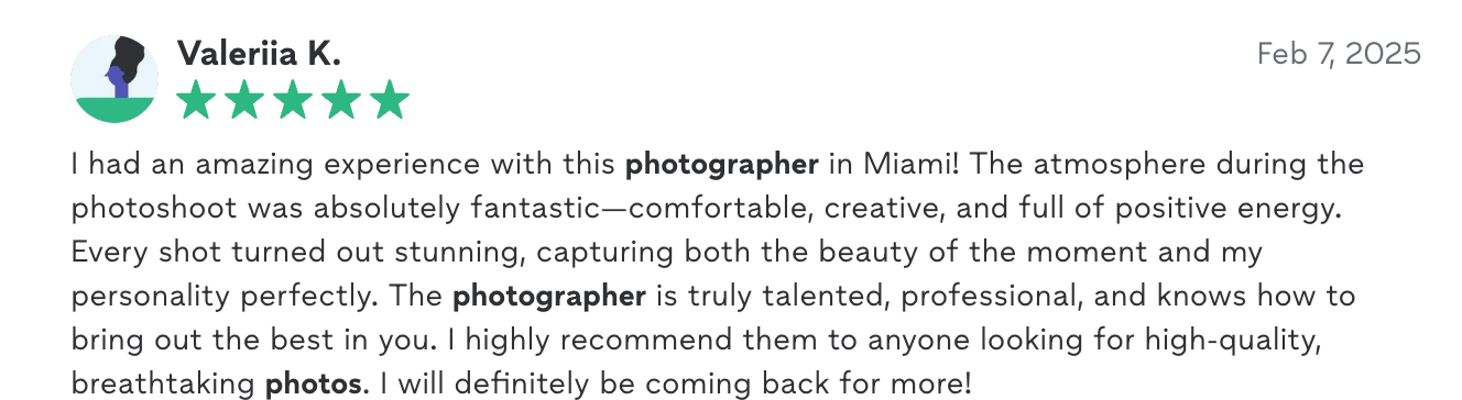 FORT LAUDERDALE PHOTOGRAPHER | ALEX D PRODUCTION | testimonials. FORT LAUDERDALE PHOTOGRAPHER | ALEX D PRODUCTION