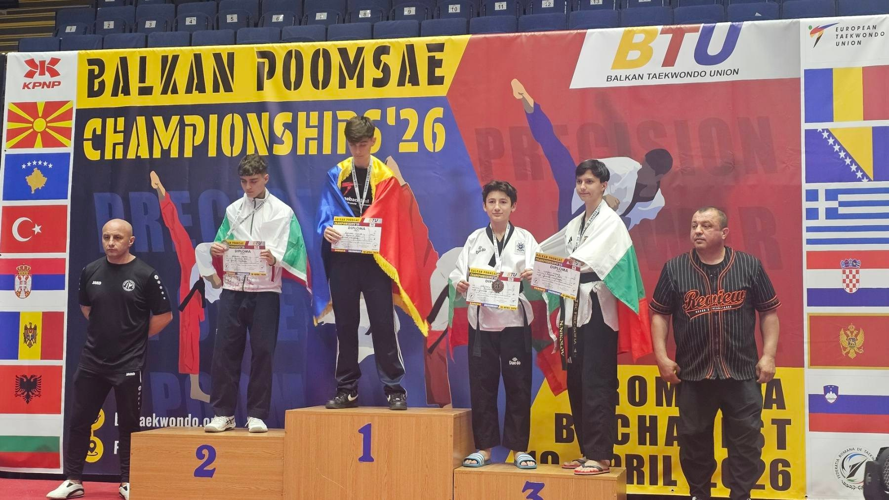 Отборна шампионска титла за цялото Балканско първенство - Balkan Poomsae Championship 2026, Букурещ, Румъния!. СПОРТ + ЕКШЪН + АДРЕНАЛИН ФОТОГРАФИЯ