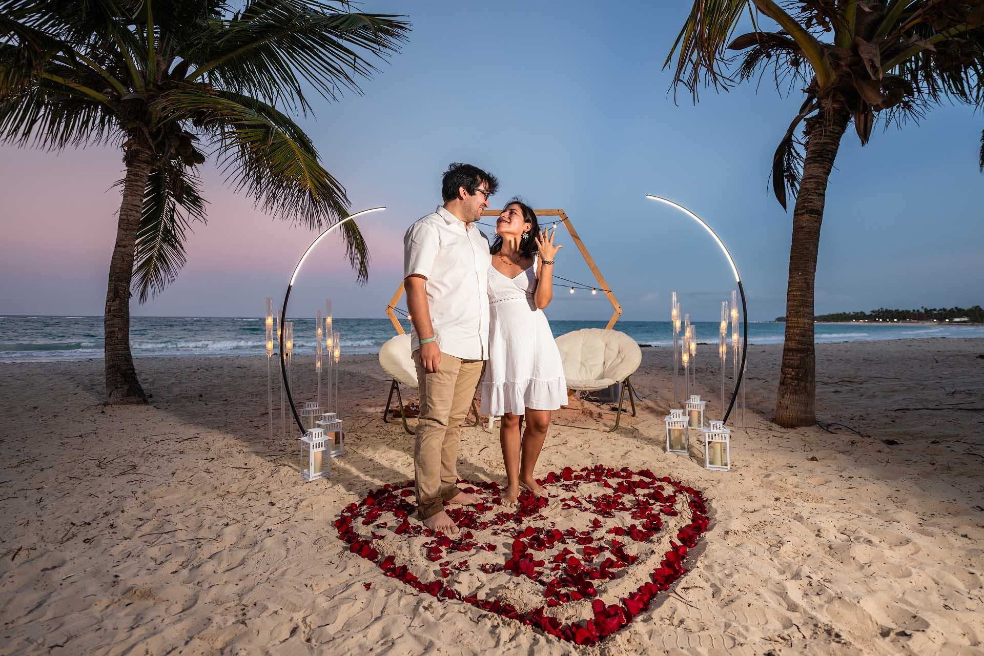 Pedido de Casamento ao Pôr do Sol em Punta Cana — Picnic Romântico