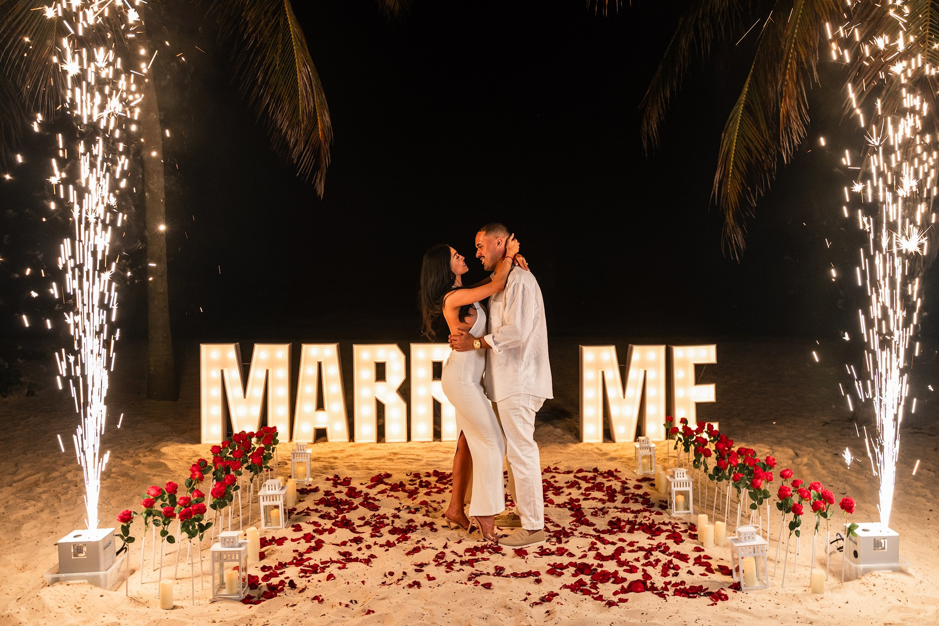 VIP Proposal Package — Rose Path to “Marry Me” Letters