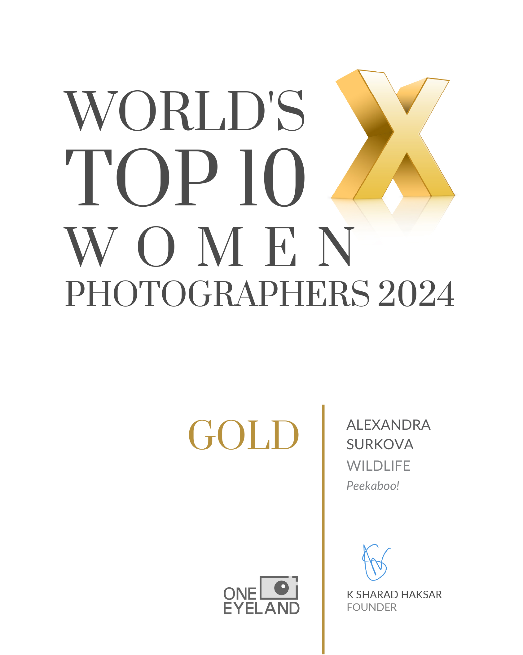 ABOUT. Fine art wildlife photographer Alexandra Surkova