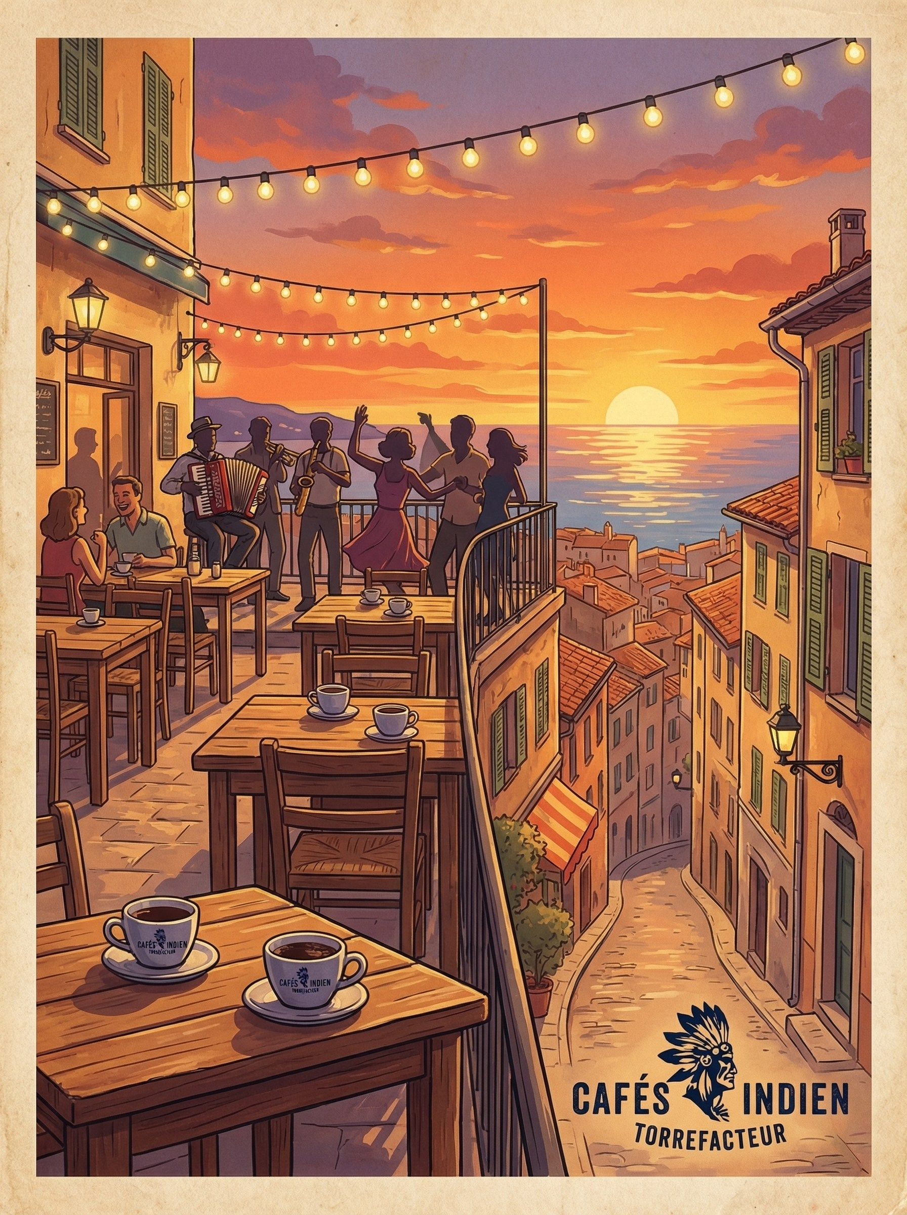 Визуальный стиль и концепция для кофейного бренда Cafés Indien Torréfacteur
