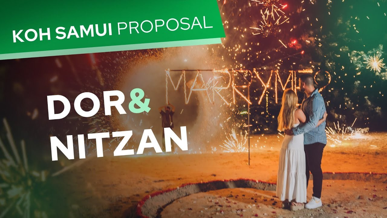 Video. Romantic proposal on Koh Samui, Thailand