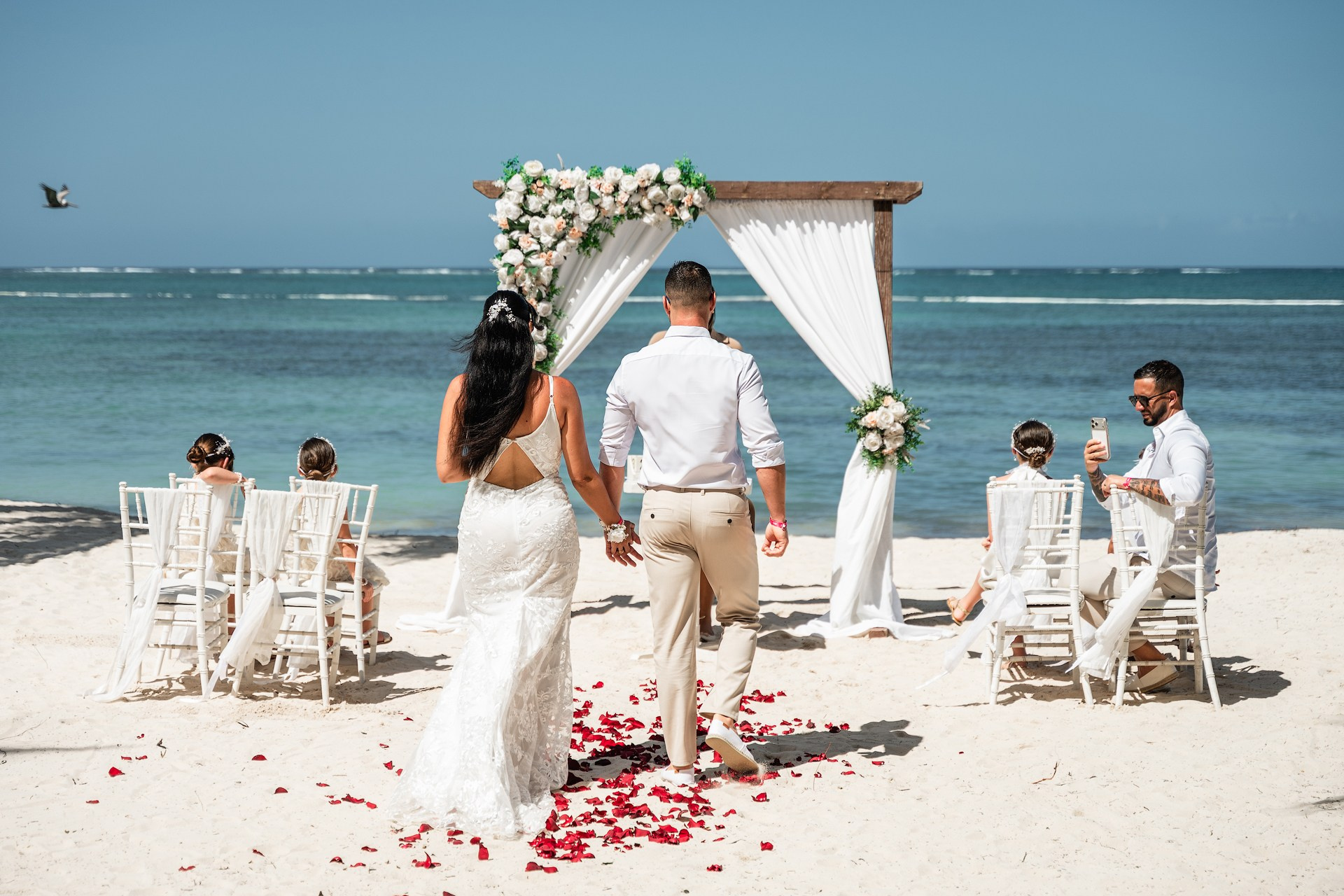 bride and groom elopement Punta Cana emotional moment