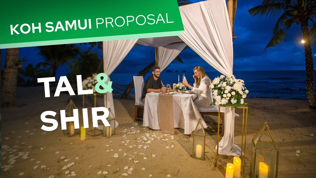 Video. Romantic proposal on Koh Samui, Thailand