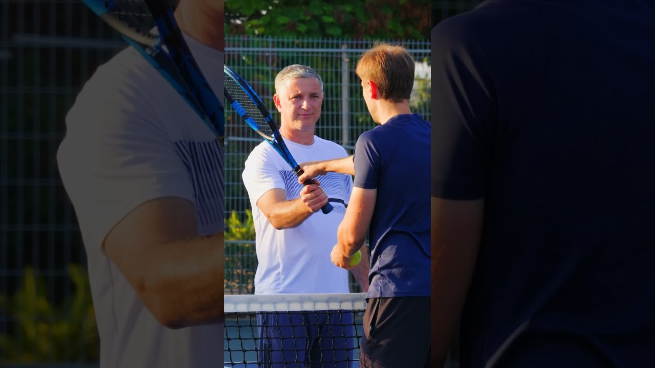 Tennis coach Vadim. Photo and video shooting