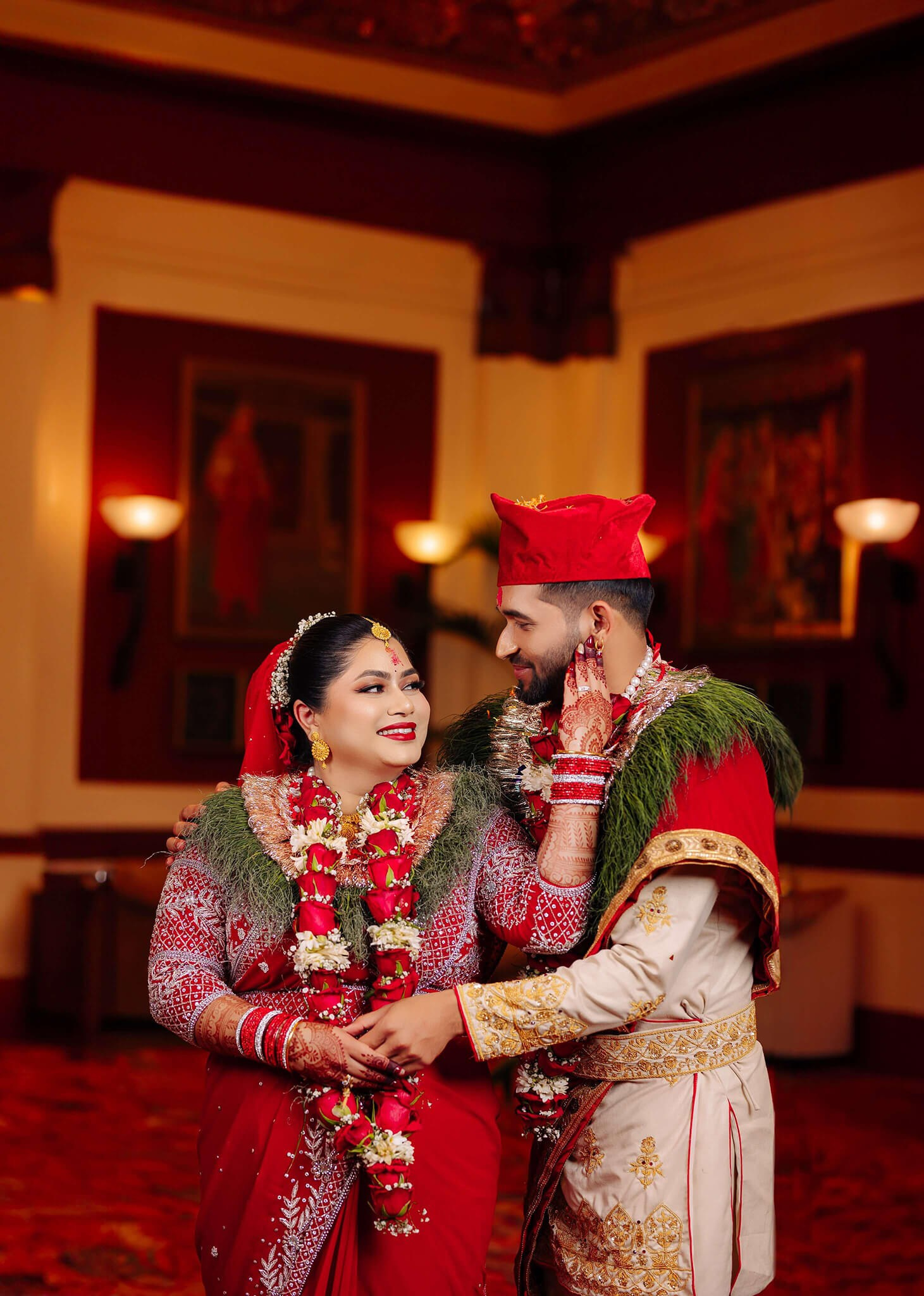 Nepali wedding couple Kathmandu Nepal