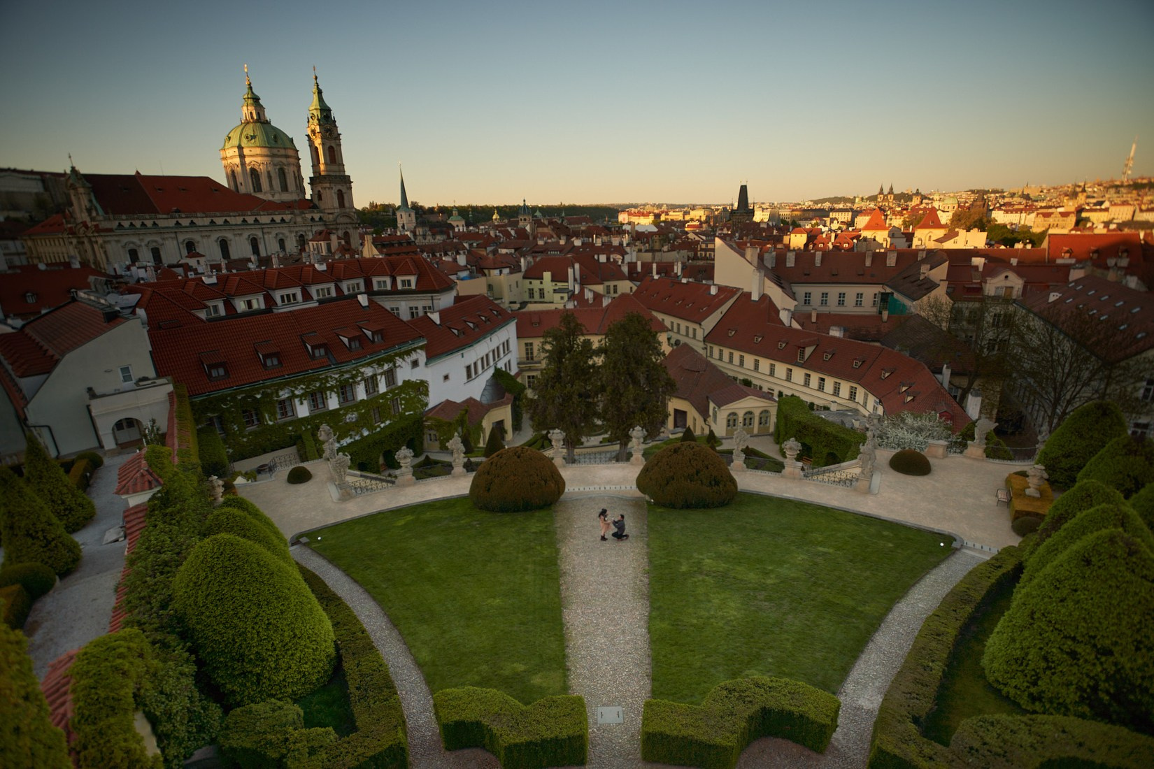 Vrtba Garden Prague Proposal — Winston & Julie’s Engagement