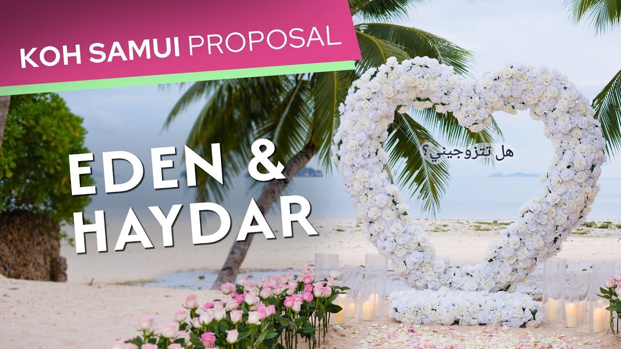 Video. Romantic proposal on Koh Samui, Thailand