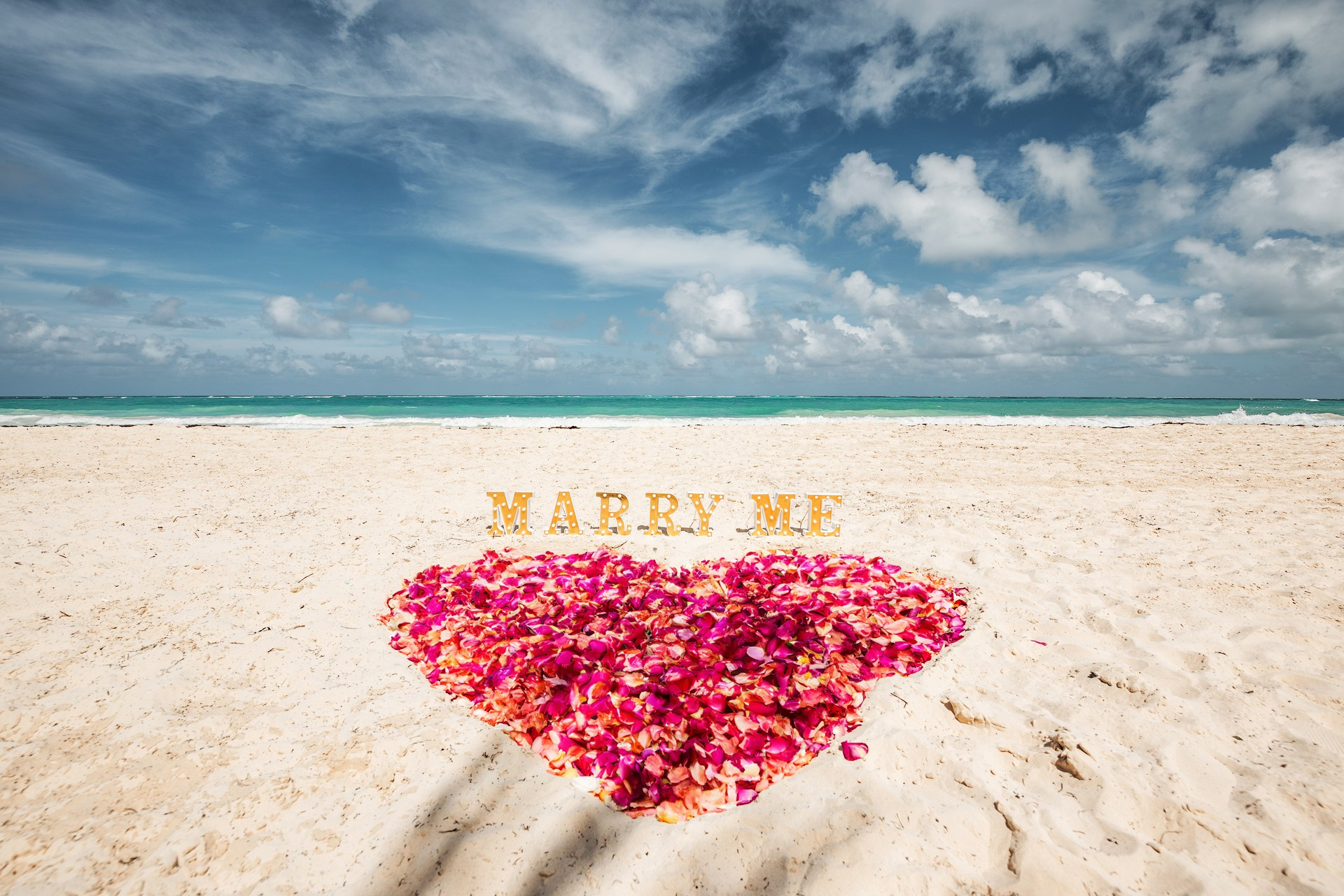 Basic Romantic Beach Proposal in Punta Cana — Affordable Private Setup