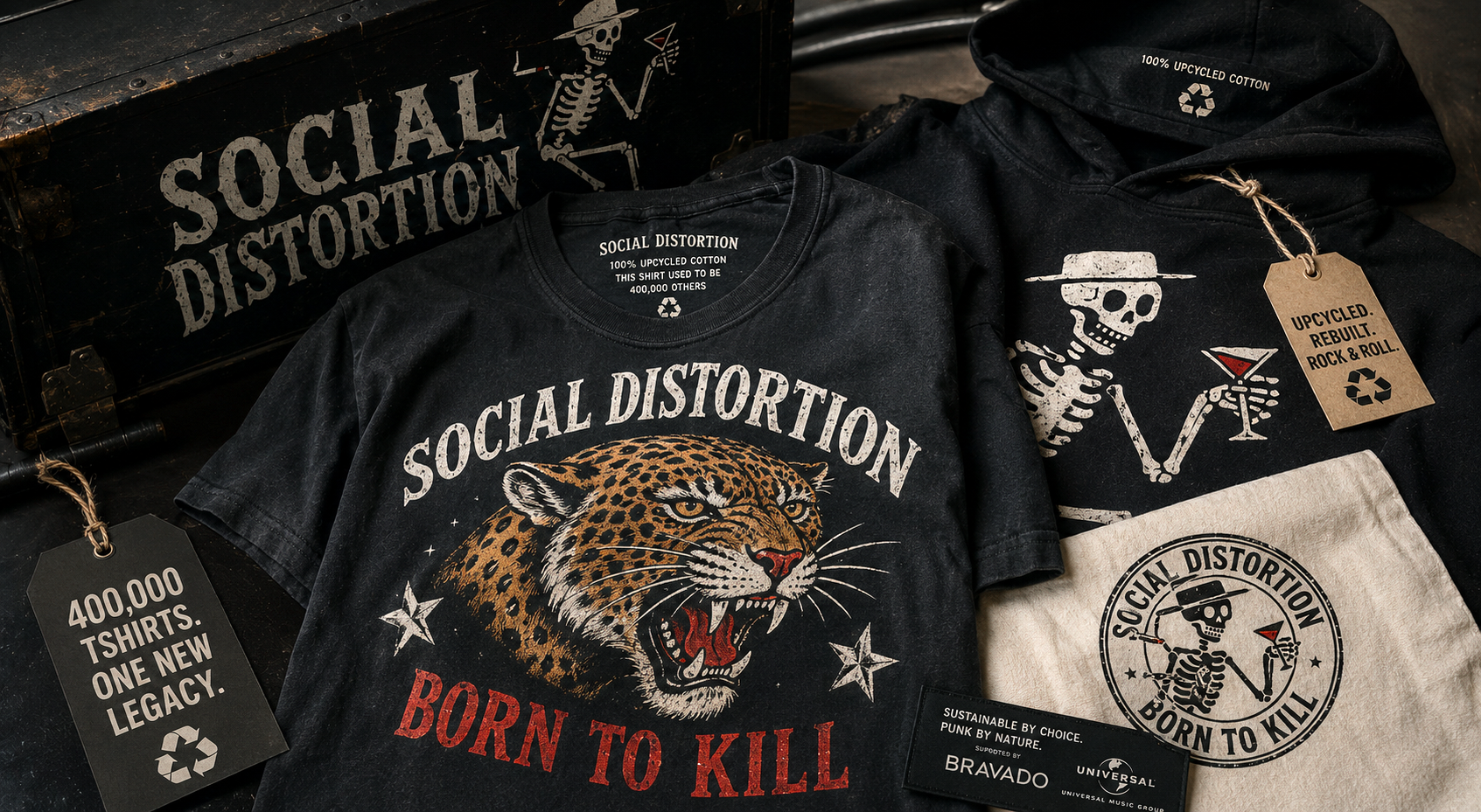 Social Distortion первыми в Европе используют полностью переработанный мерч | FOTKAI