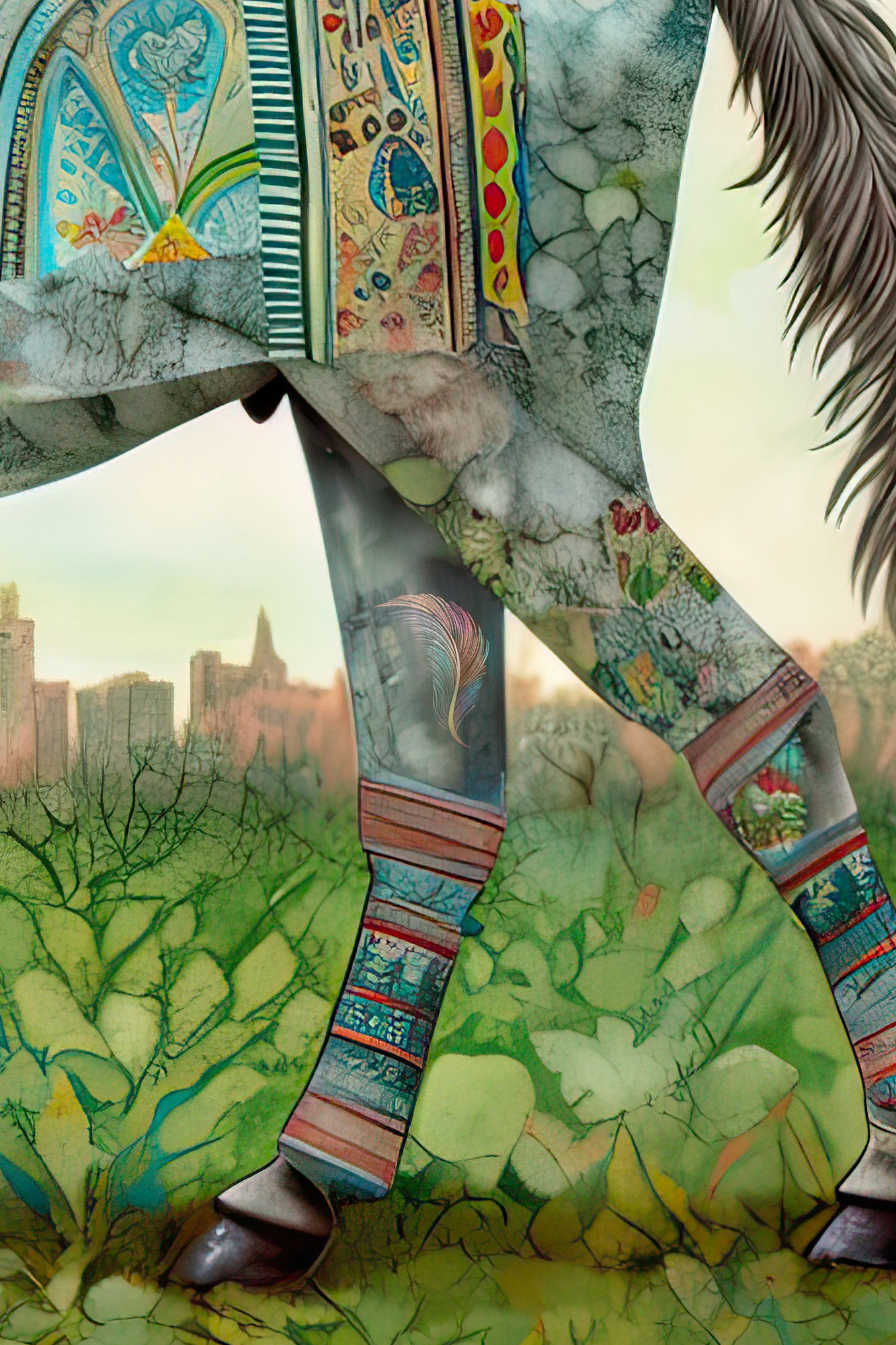 Donkey Collection Sacred Animals. Artwork #7 Lolly Shine. Lolly Shine. Contemporary digital artist