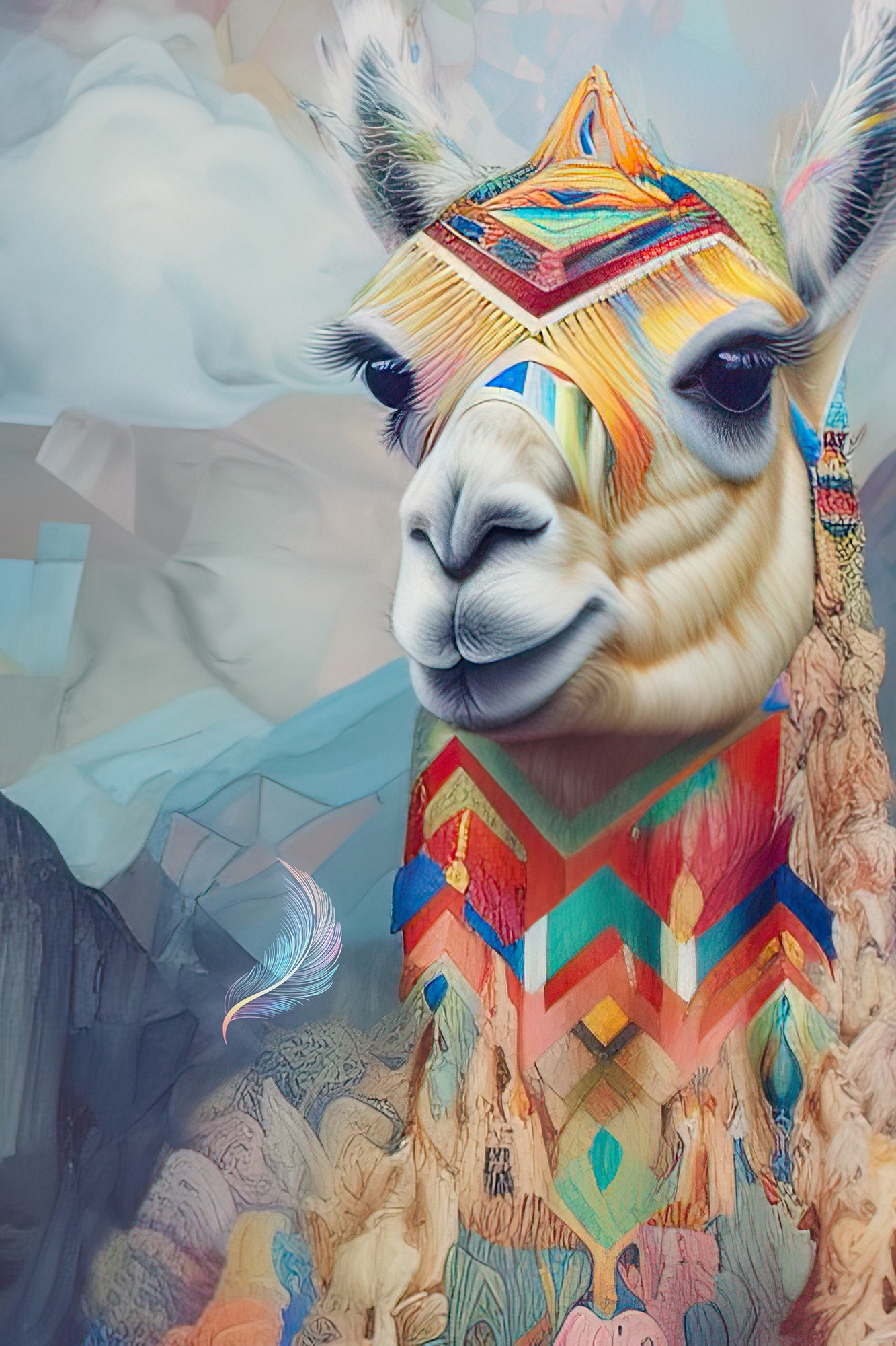 Lama Collection Sacred Animals Artwork #3 Lolly Shine. Lolly Shine. Contemporary digital artist