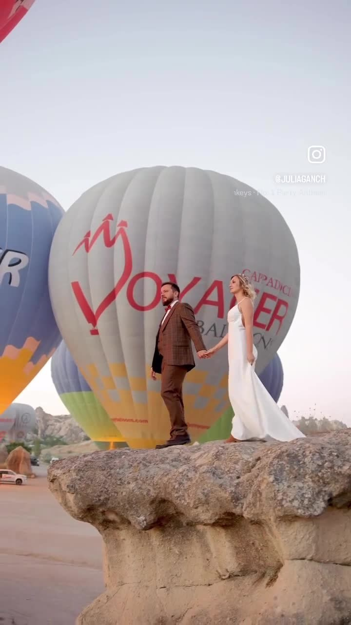 Video shooting of clips and mini stories, drone video. Julia Ganch I Fashion Wedding Photography I Cappadocia Turkey