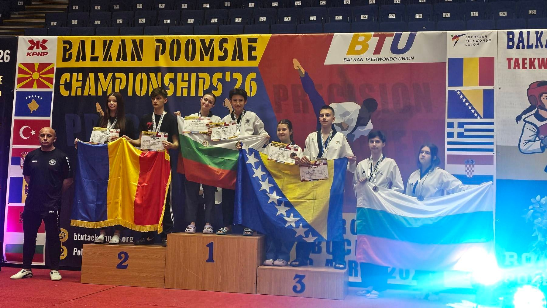 Отборна шампионска титла за цялото Балканско първенство - Balkan Poomsae Championship 2026, Букурещ, Румъния!. СПОРТ + ЕКШЪН + АДРЕНАЛИН ФОТОГРАФИЯ