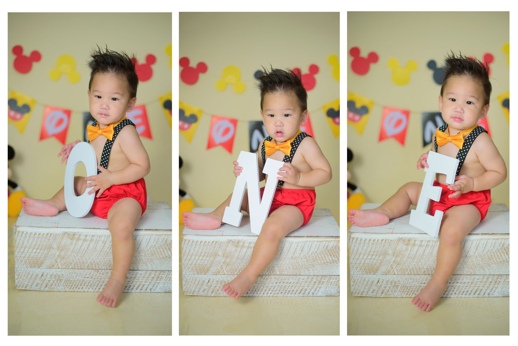 Mickey mouse first birthday session. Family photographer in Roseville, Rocklin, Folsom, Sacramento