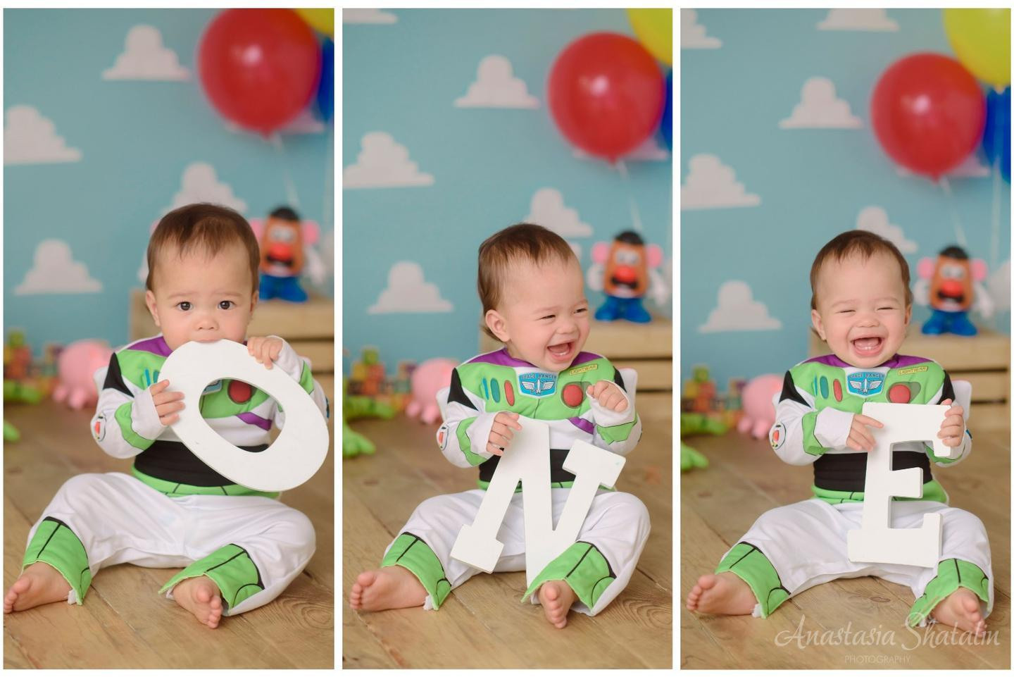 Toy story cake smash first Birthday photoshoot. Family photographer in Roseville, Rocklin, Folsom, Sacramento