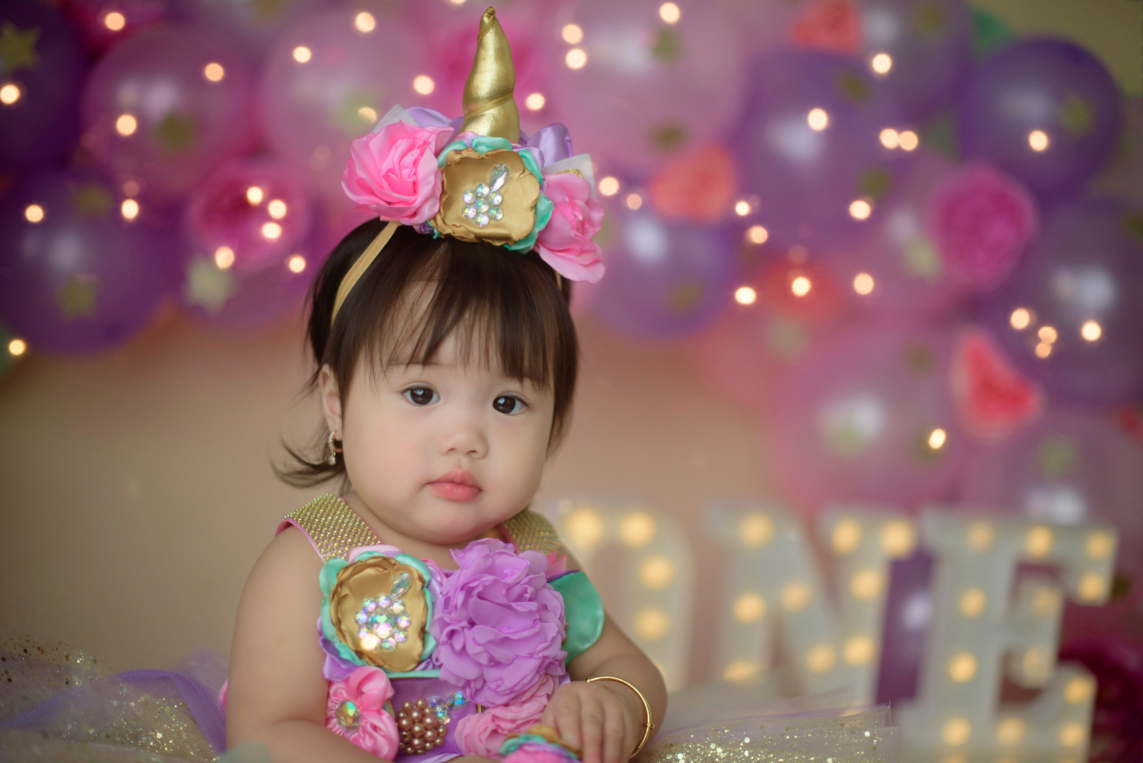 Unicorn first birthday photography session Rocklin. Family photographer in Roseville, Rocklin, Folsom, Sacramento