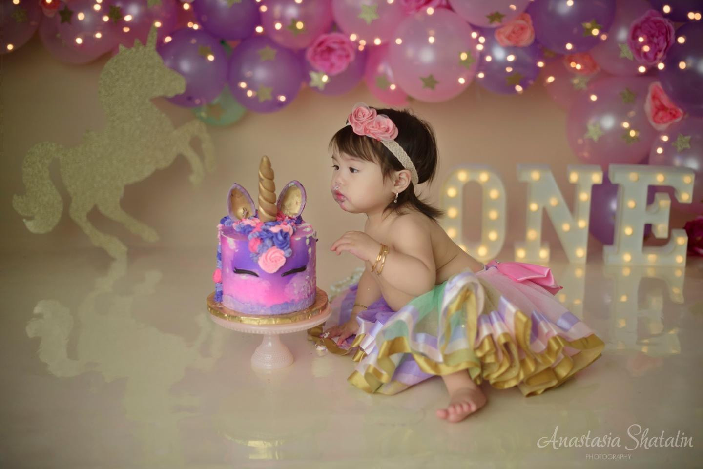 Unicorn first birthday photography session Rocklin. Family photographer in Roseville, Rocklin, Folsom, Sacramento