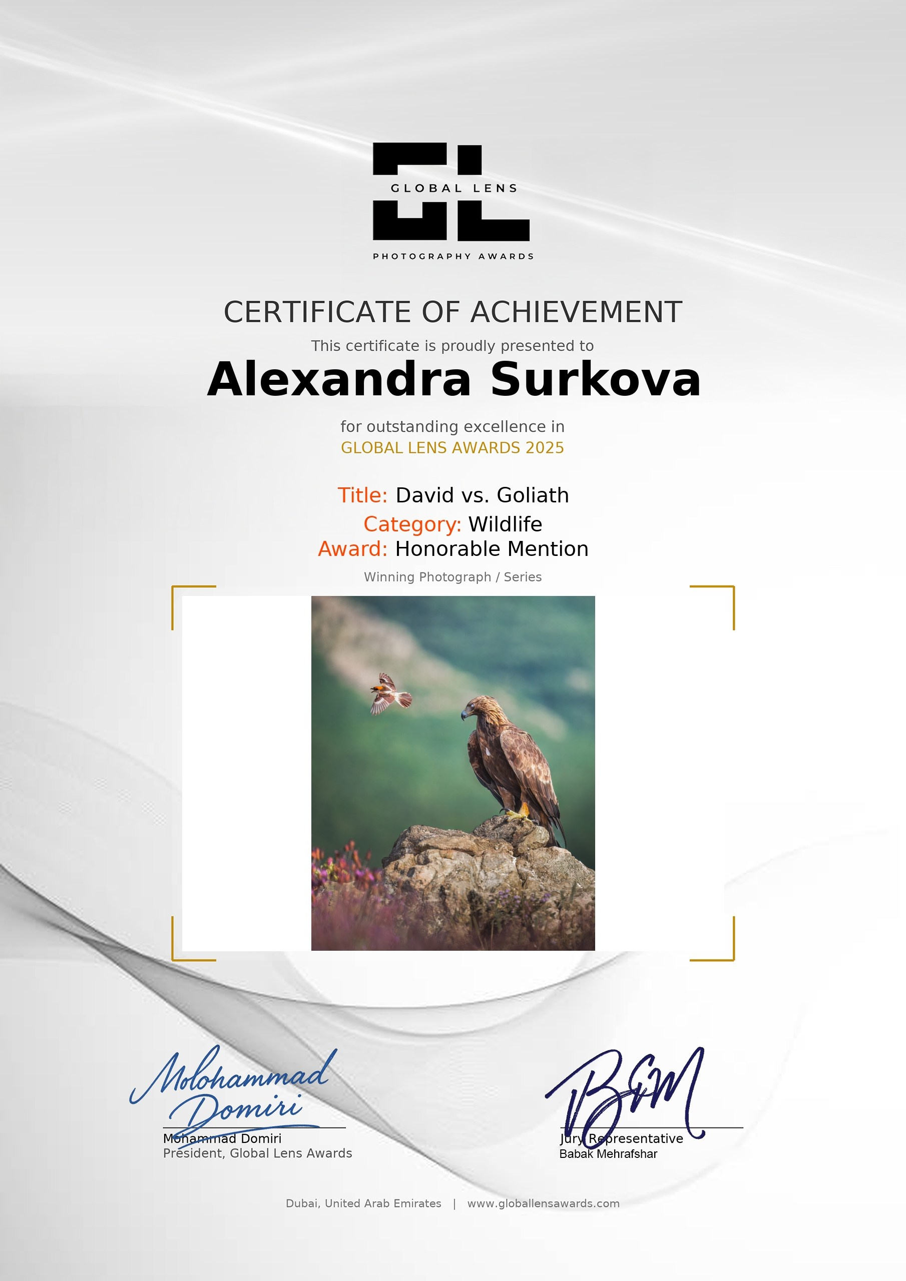 ABOUT. Fine art wildlife photographer Alexandra Surkova