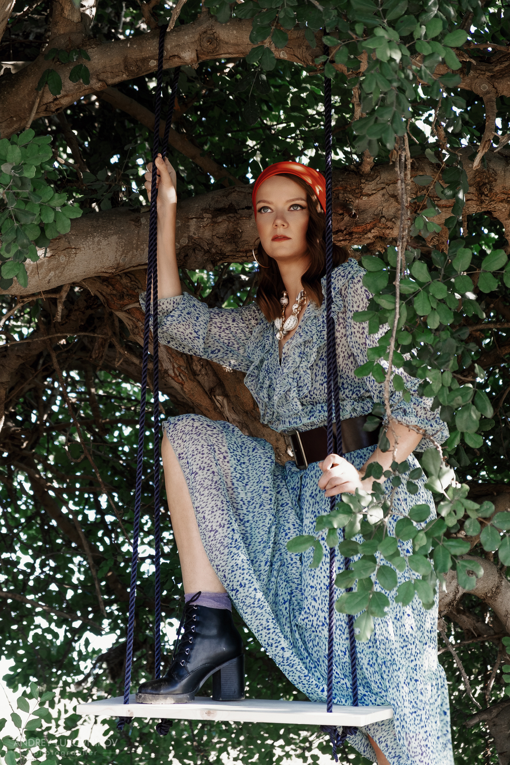 Фотосессия на качелях