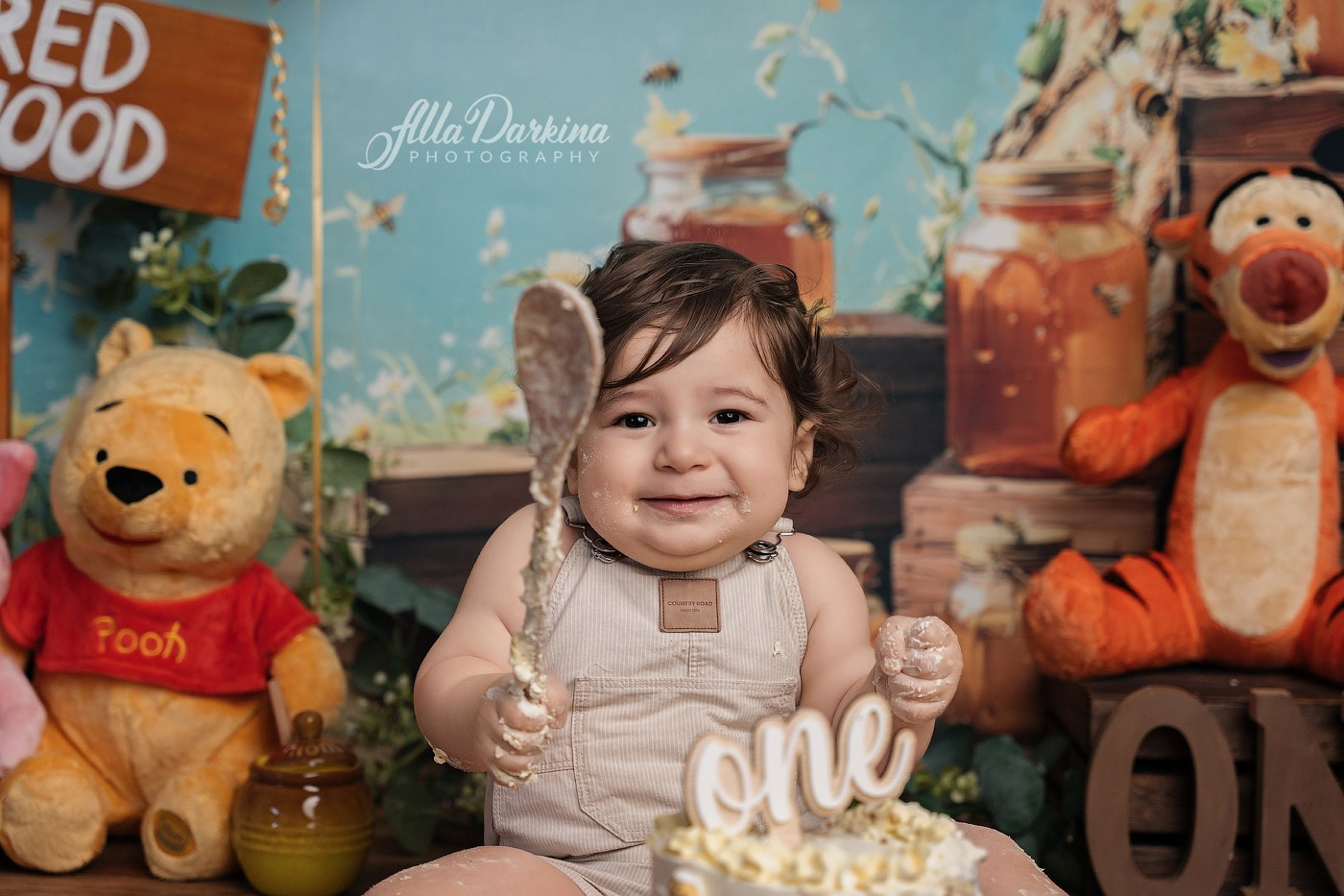 Arta’s “Winnie The Pooh” cake smash session