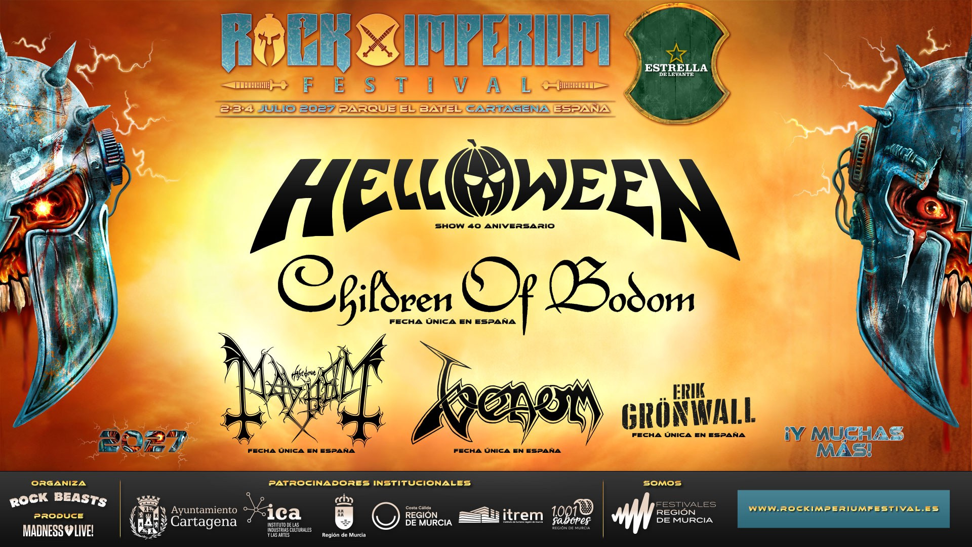 Rock Imperium 2027 announces first acts: Helloween, Children of Bodom and Mayhem to perform in Cartagena | FOTKAI