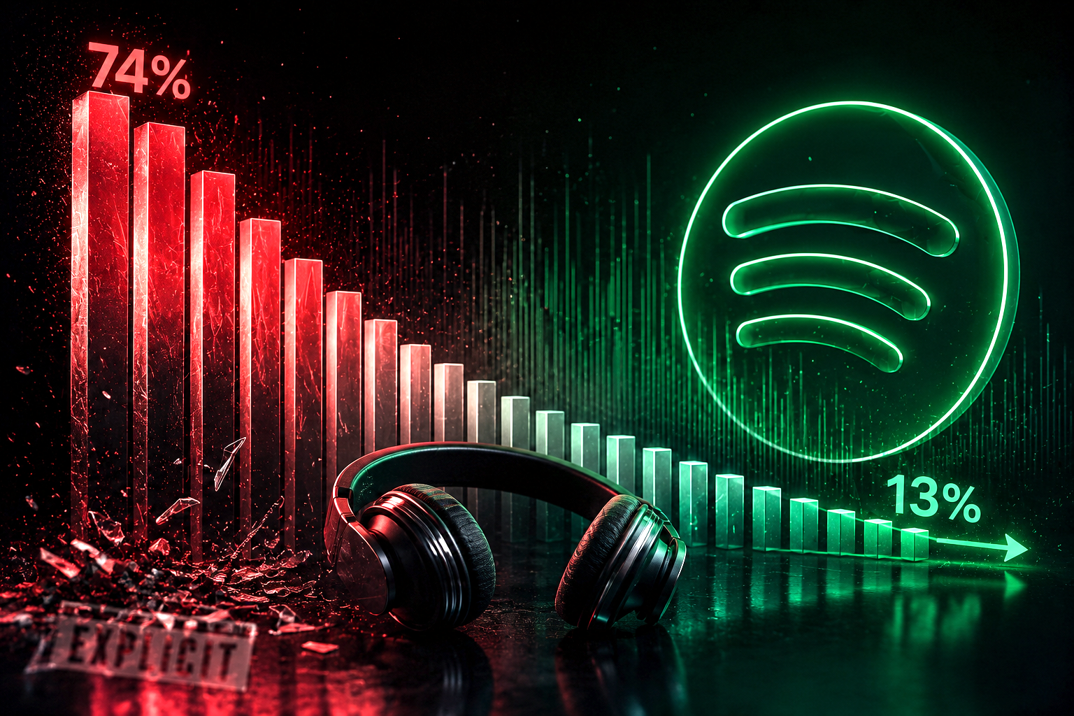 El porcentaje de letras explícitas en las listas de Spotify cae del 74% al 13% | FOTKAI