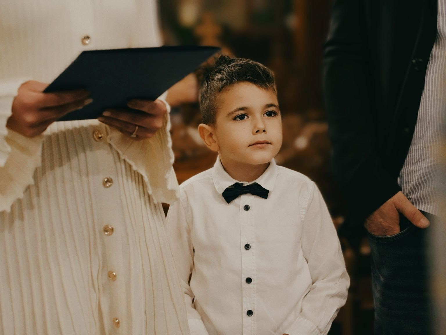young boy portrait baptism ceremony church moment